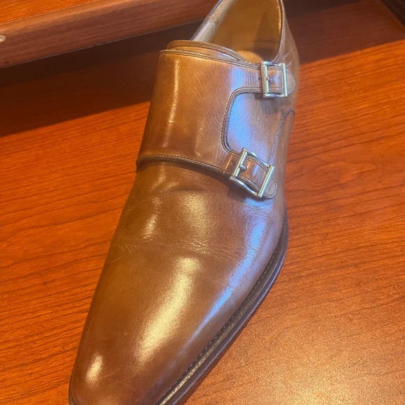 Magnanni light brown double monks size 8 1/2 main image 5
